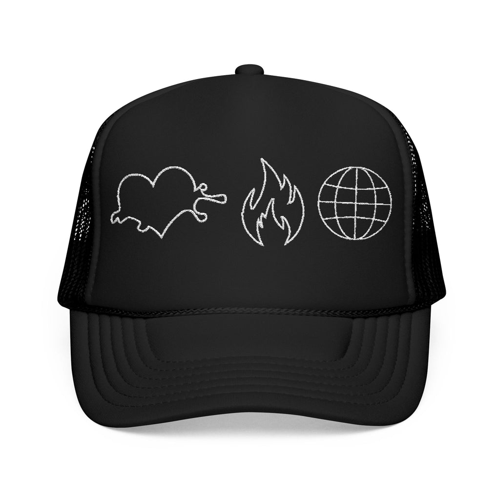 Hearts on Fire for The World Trucker Hats