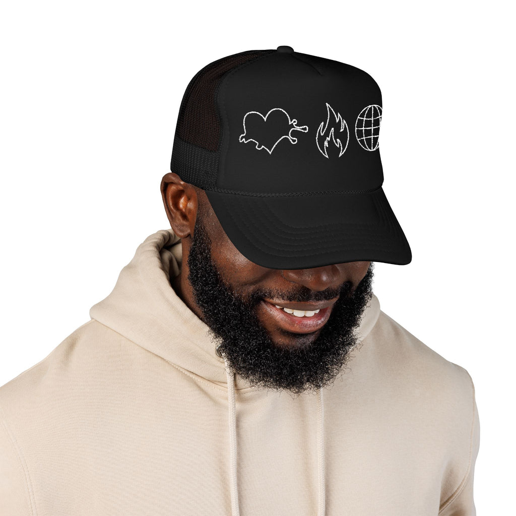 Hearts on Fire for The World Trucker Hats