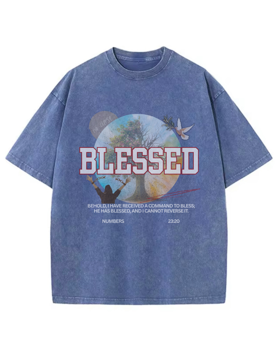 Washed out BLESSED tee